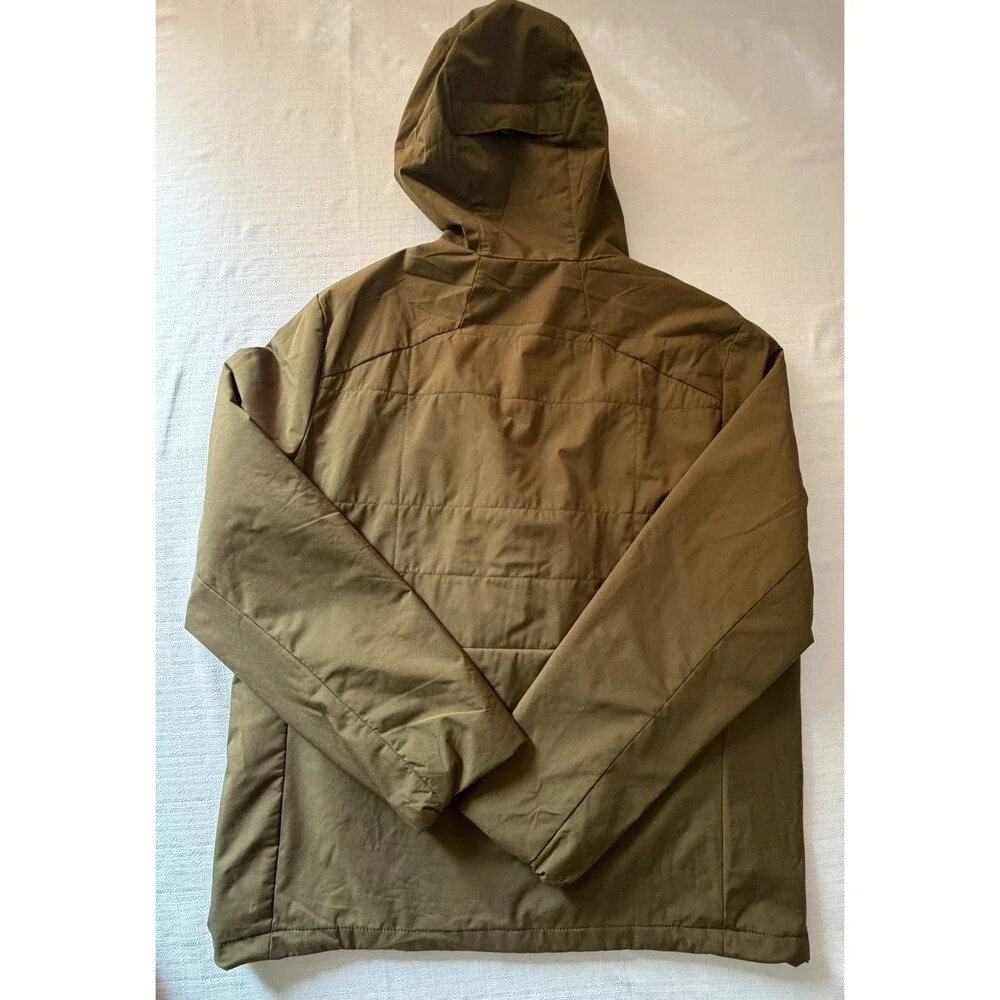 Dakine Mens Medium Insulated Hooded Jacket Water Wind Resistant Brown Outdoor